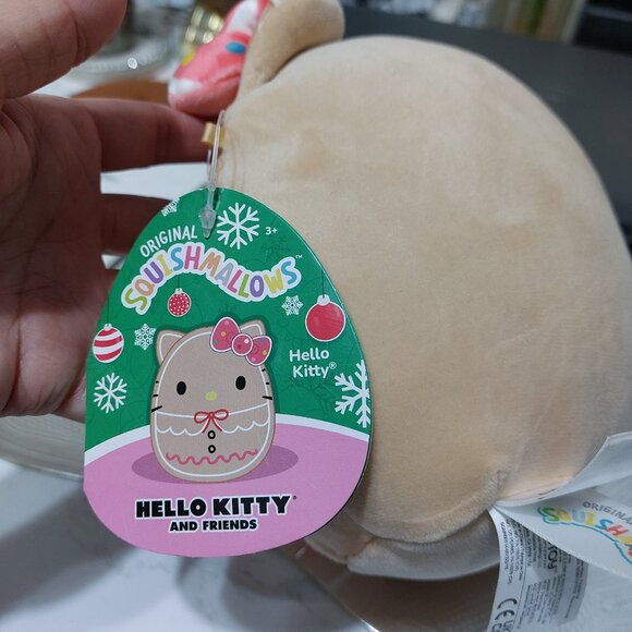 Squishmallows Hello Kitty Gingerbread Squish Soft Squeezable Cutie - Picture 6 of 6